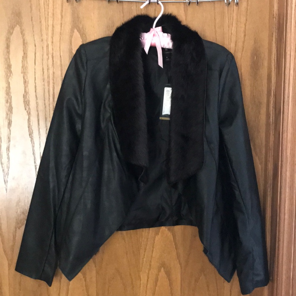 Worthington black faux leather jacket